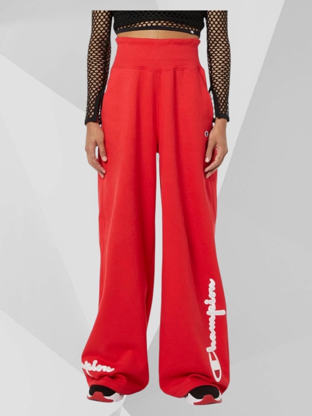 CHAMPION x Making The Cut Red Reverse Weave Puddle Sweatpants SMALL VEUC